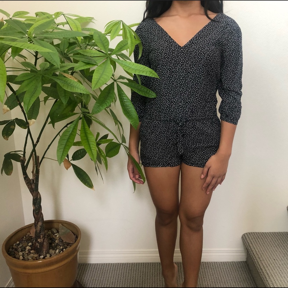 Banana Republic Petite Long-Sleeve Romper